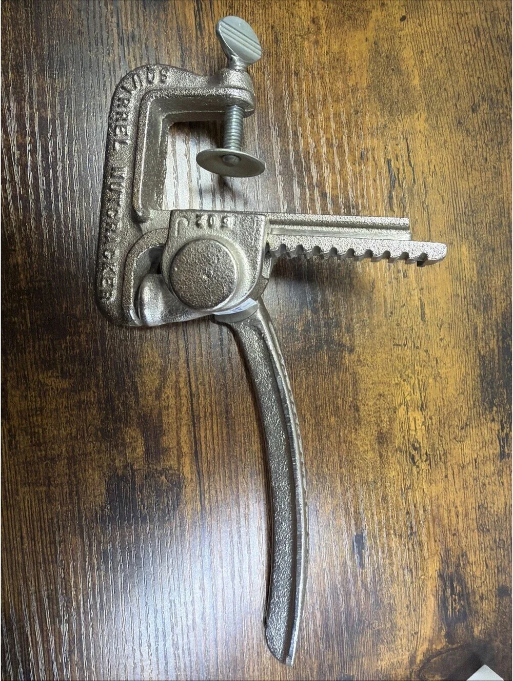 Antique Squirrel Nut Cracker Cast Iron Table Mount Pat May 13 1913 Made Miami